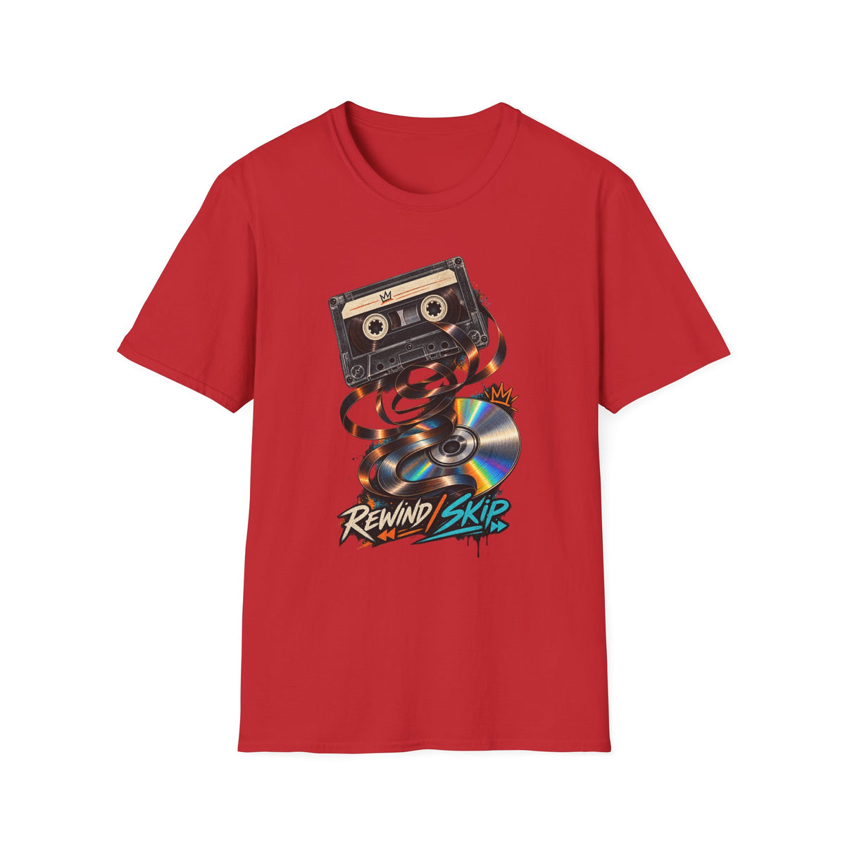 Cassette Tape Rewind Sk8er T-Shirt | Retro Mix Tape 90s Tape Art 1990's 2000's Nostalgia Throwback