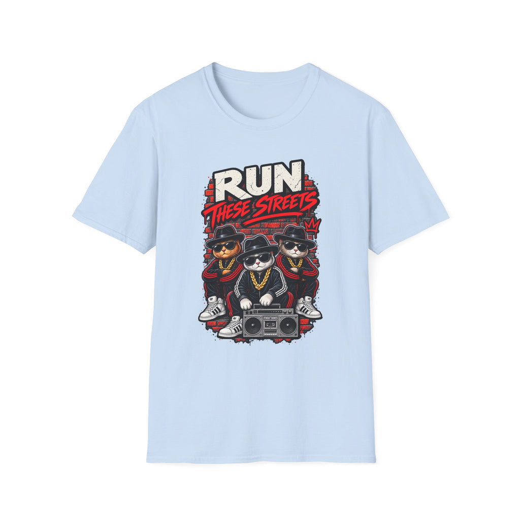 Run These Streets cats graphic T-Shirt | Hip Hop Cat Crew tee | 1990's 2000's Nostalgia Throwback