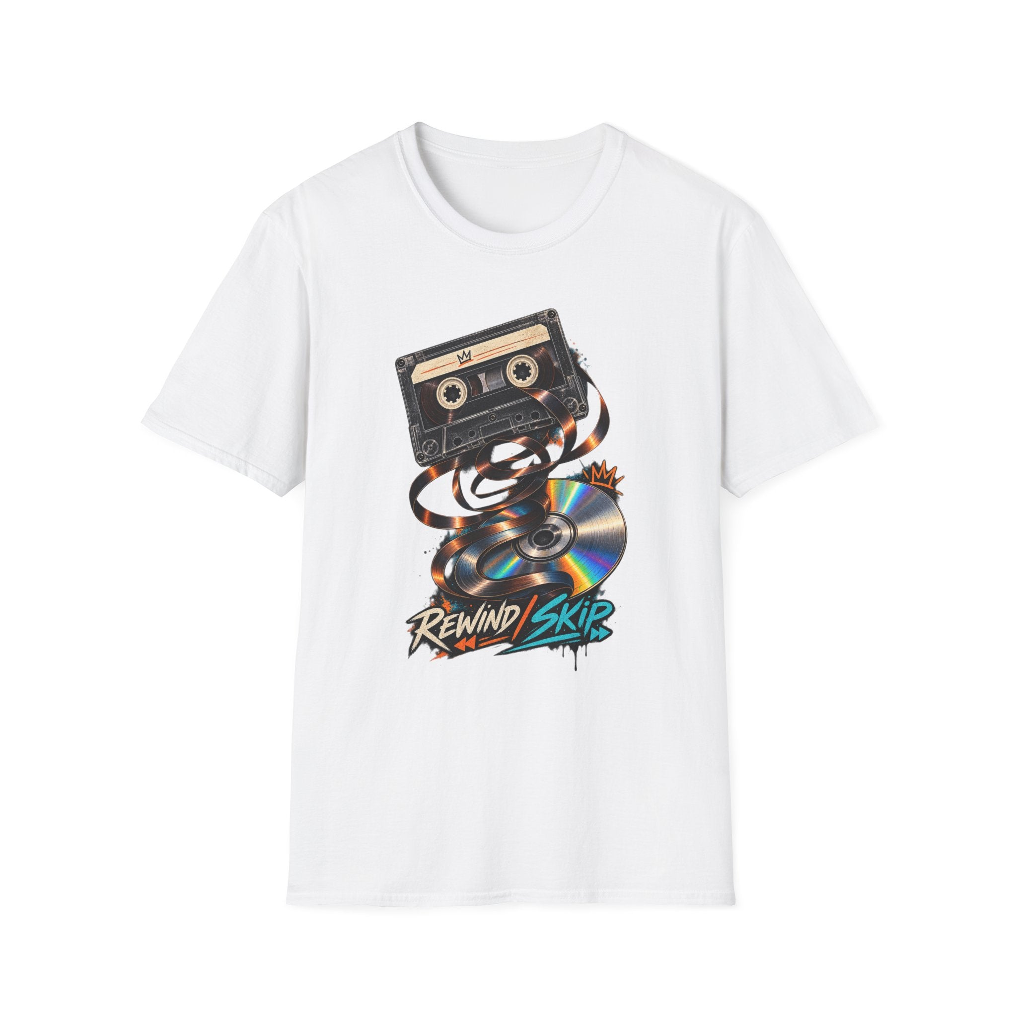Cassette Tape Rewind Sk8er T-Shirt | Retro Mix Tape 90s Tape Art 1990's 2000's Nostalgia Throwback