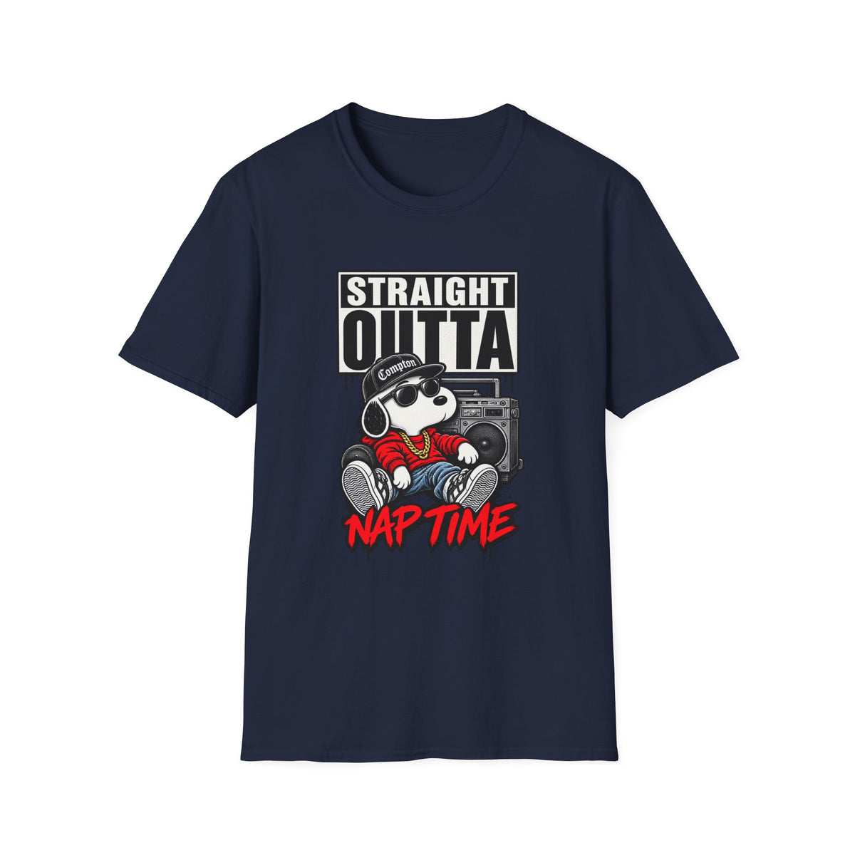 Straight Outta Nap Time T-Shirt Hip Hop | Cartoon Bear Boombox Compton Design | 1990's 2000's Nostalgia Throwback