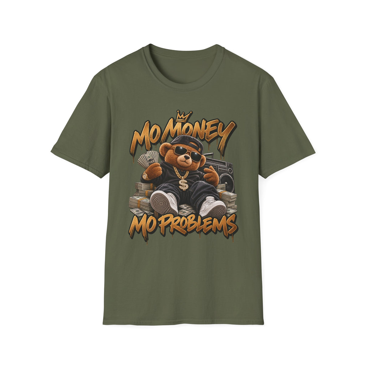 No Money No Problems T-Shirt | Teddy Bear Rap Graphic Tee | 90's 00's Hip Hop Pop Culture Nostalgia