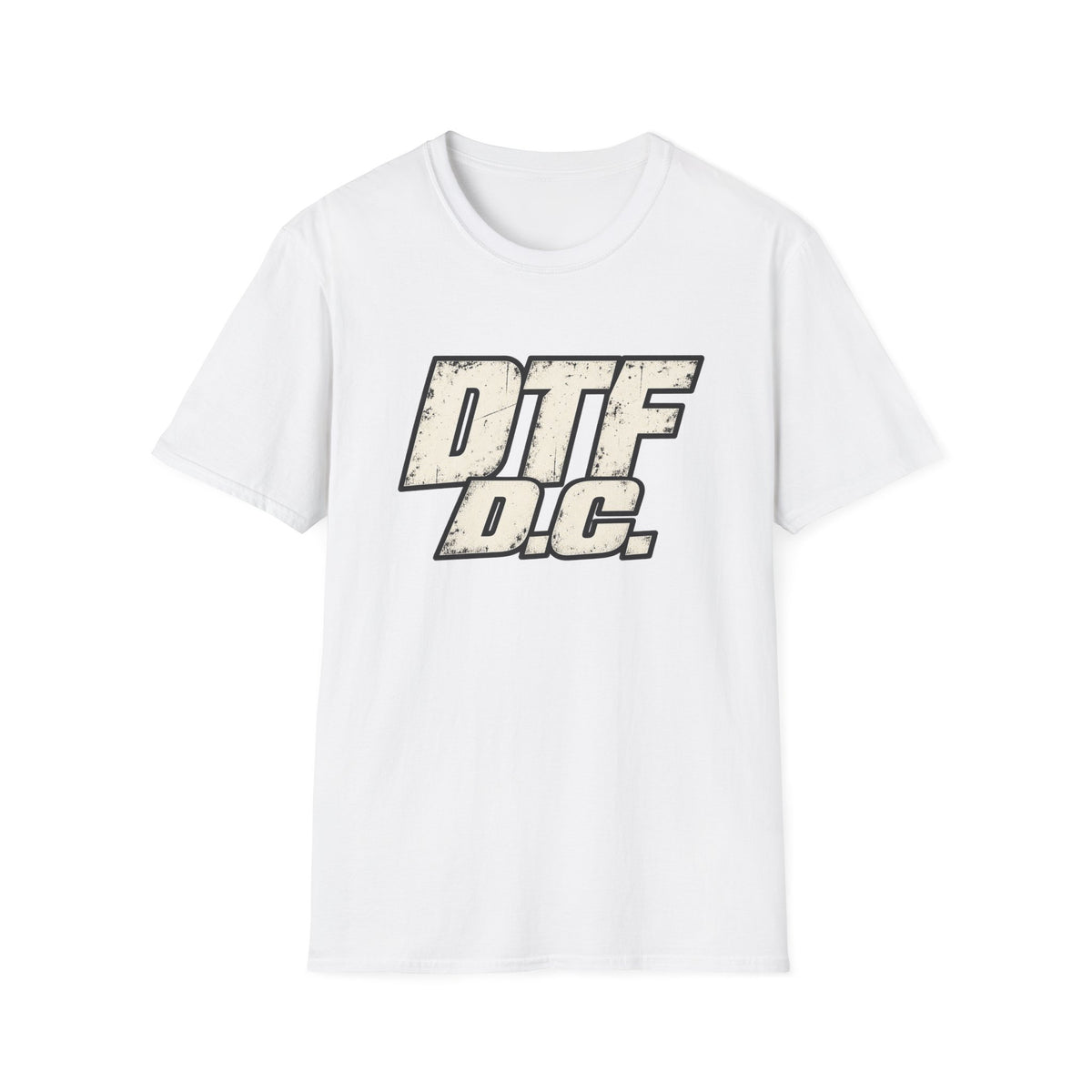 DTF D.C. graphic T-Shirt | Vintage distressed lettering