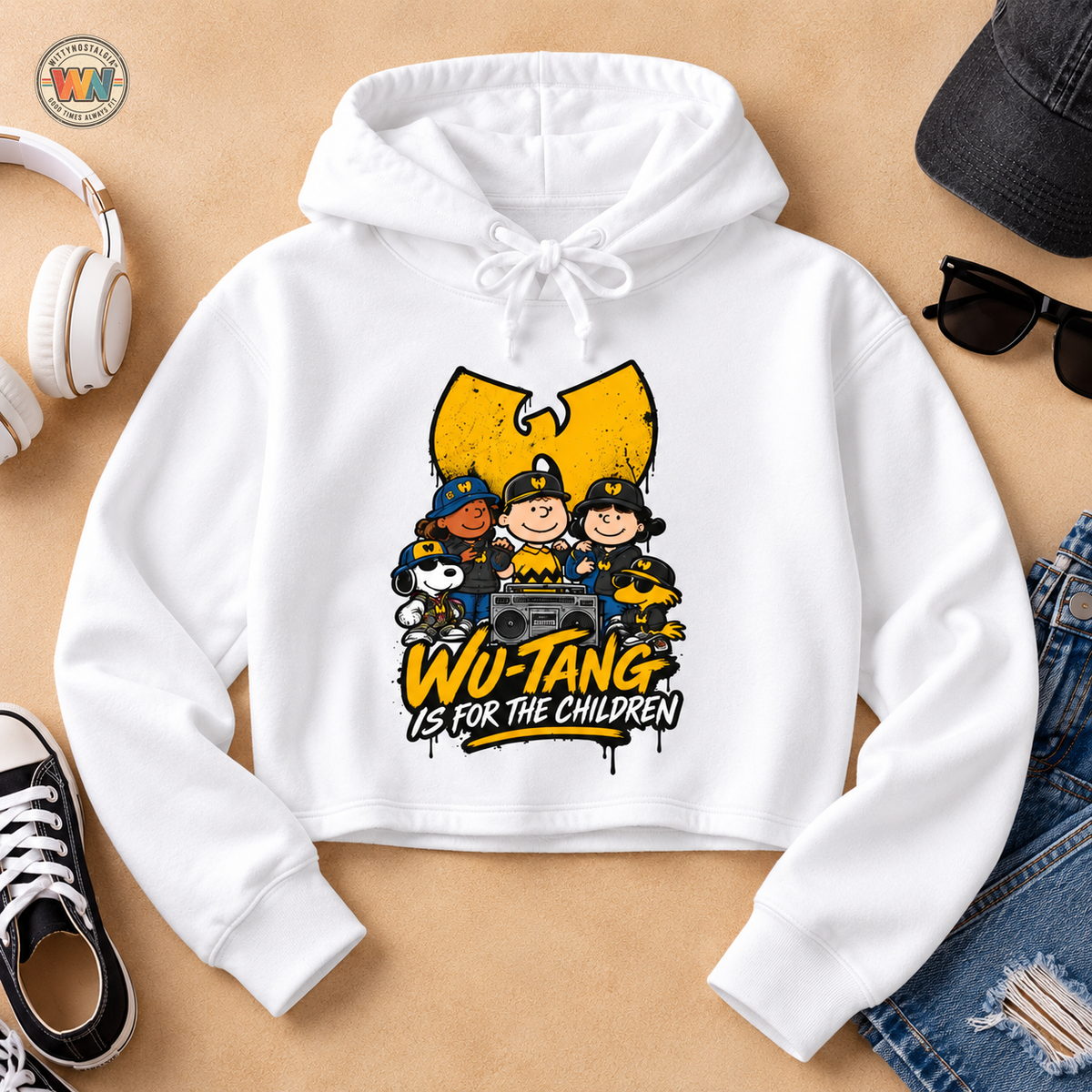 Wu-Tang For the Children crew Crop Hoodie | Wu-Tang Women Hoodie | 90s 00s Hip Hop Nostalgia Millennial Era Pop Culture