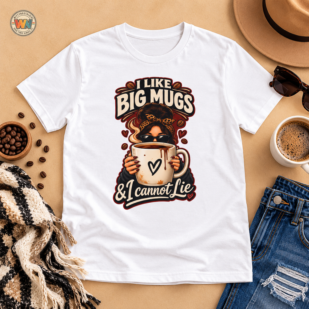 I Like Big Mugs T-Shirt | Coffee Lover Graphic Tee
