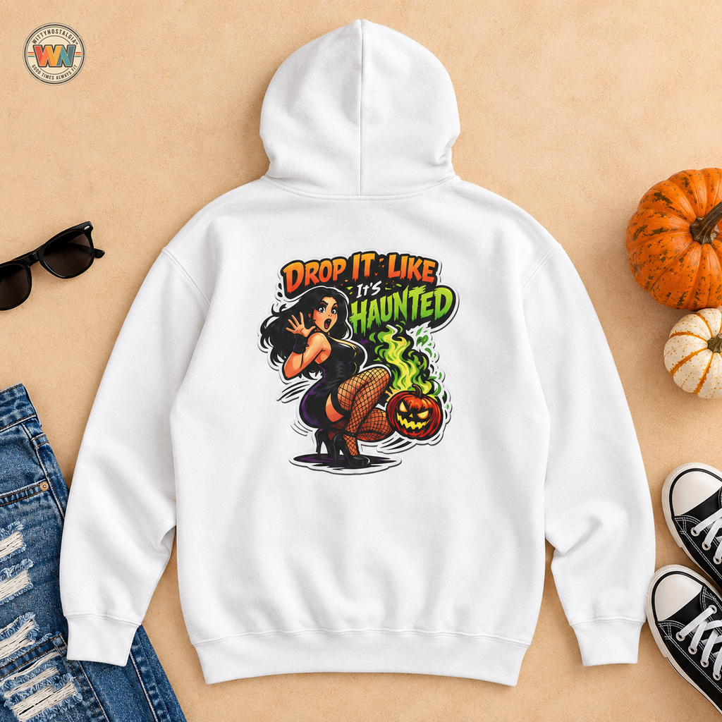 Drop Like Haunted skeleton witch pumpkin Hoodie | Halloween sweatshirt | Drop It Like Its Haunted