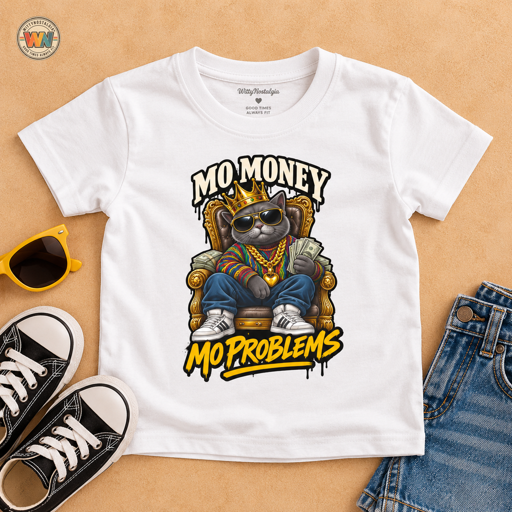 Mo Money Mo Problems Toddler Tee | Raccoon King Graphic