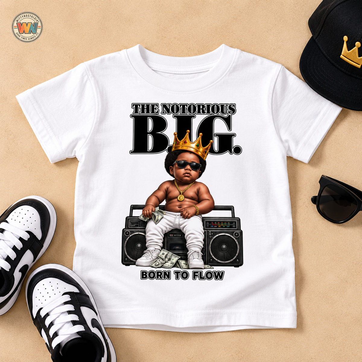 Notorious Baby Graphic Tee | Toddler Shirt, Born to Flow Design