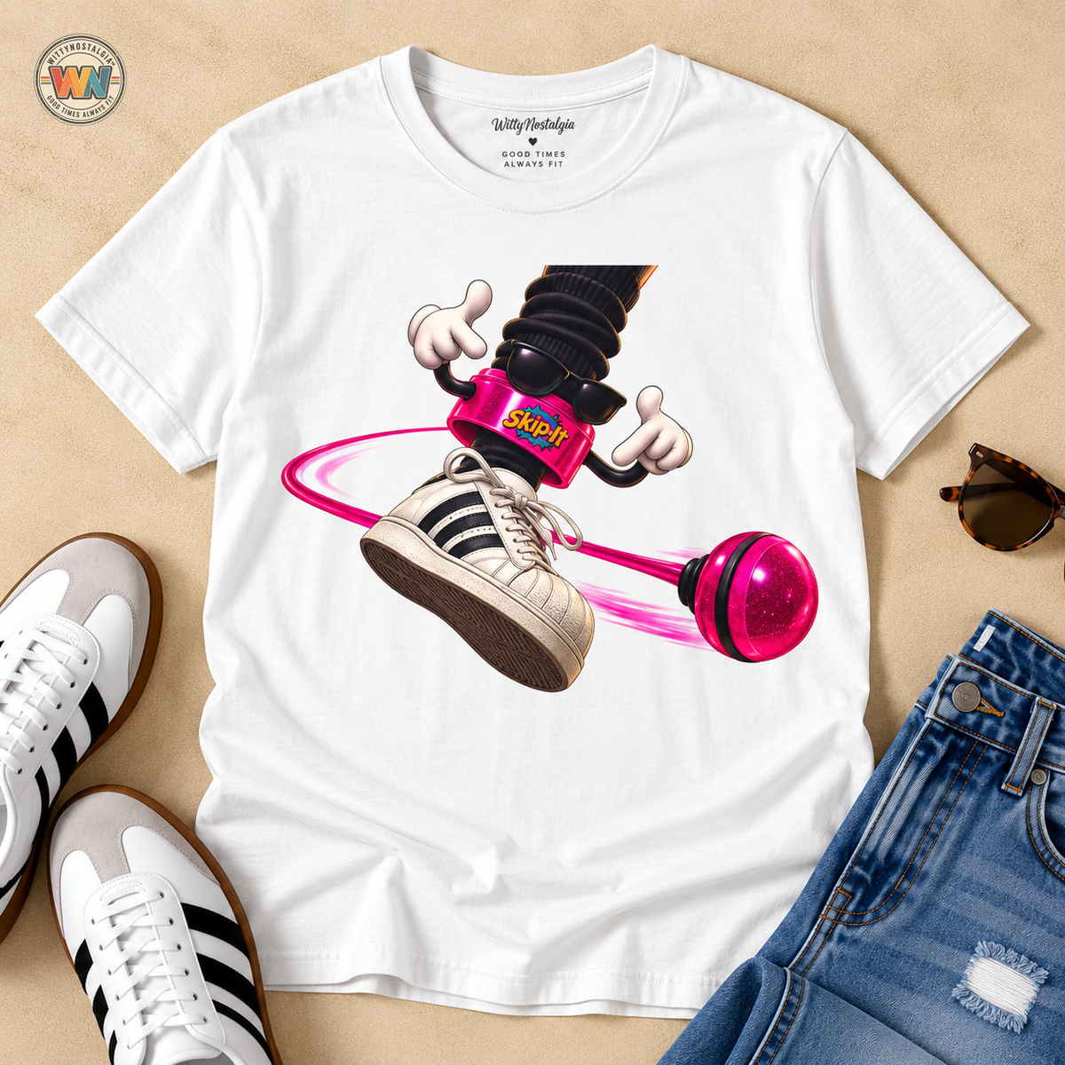 Yo-Yo Skater Character T-Shirt | Retro Toy Illustration, Street Style Hip Hop | 1990's 2000's Nostalgia Throwback