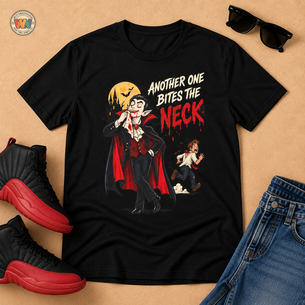 Another One Bites the Neck Dracula T-Shirt | Vampire Halloween Tee