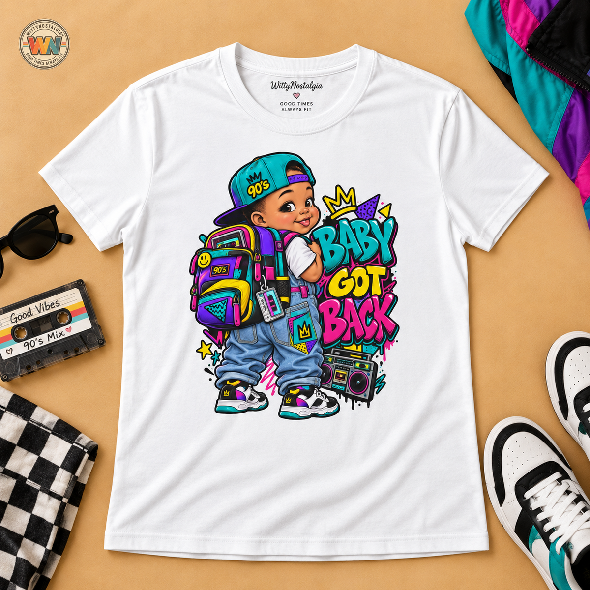 Baby Got Back toddler boy graphic T-Shirt | 90s retro hip hop design | 90's 00's Hip Hop Pop Culture Nostalgia
