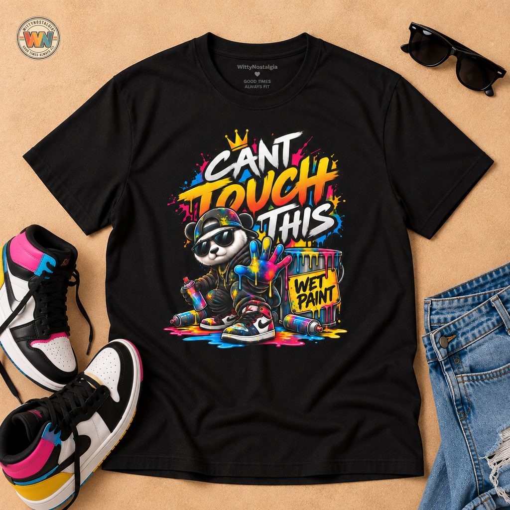 Cant Touch This Panda T-Shirt | Graffiti Streetwear Panda
