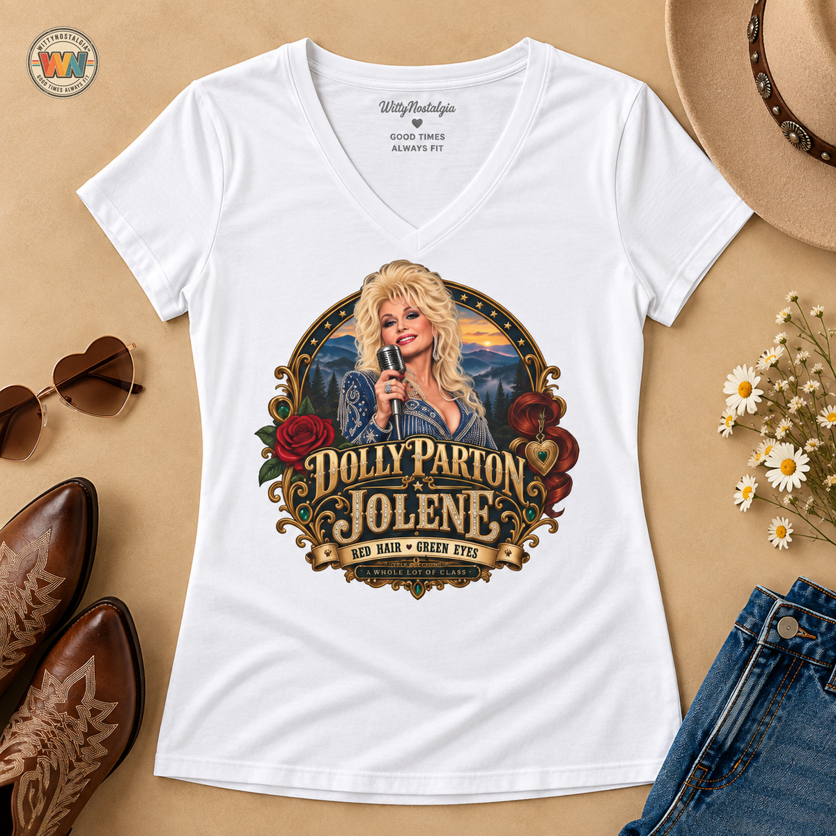 Jolene Song Vintage Portrait T-Shirt | Country Music Tee | Dolly Parton tribute Memorial
