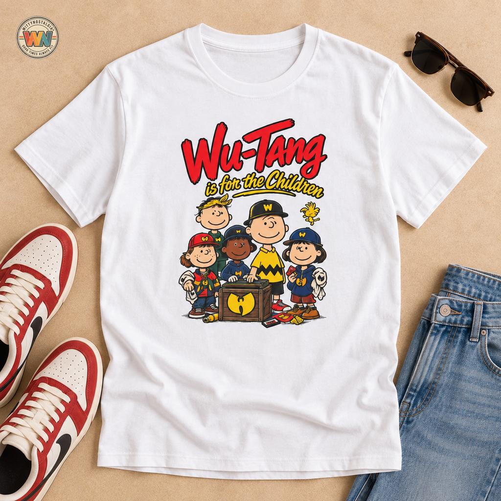 Wu-Tang is for the Children T-Shirt | Cartoon Hip Hop Logo Tee | 1990's 2000's Nostalgia Throwback