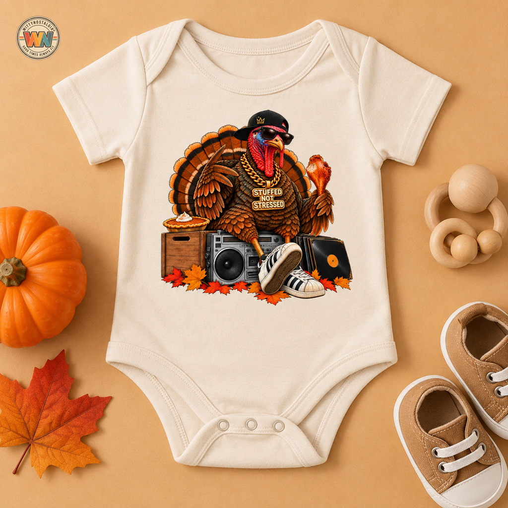 Thanksgiving Turkey Pilgrim Scene Infant Bodysuit | Cute Fall Baby Outfit