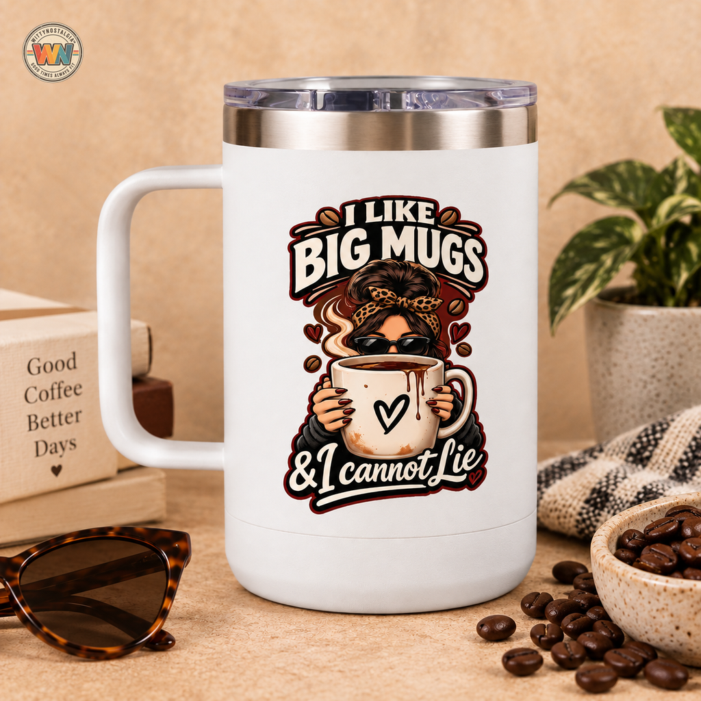 Caffeine and Chaos Coffee Mug Tumbler, 15oz | 90's 00's Hip Hop Nostalgia