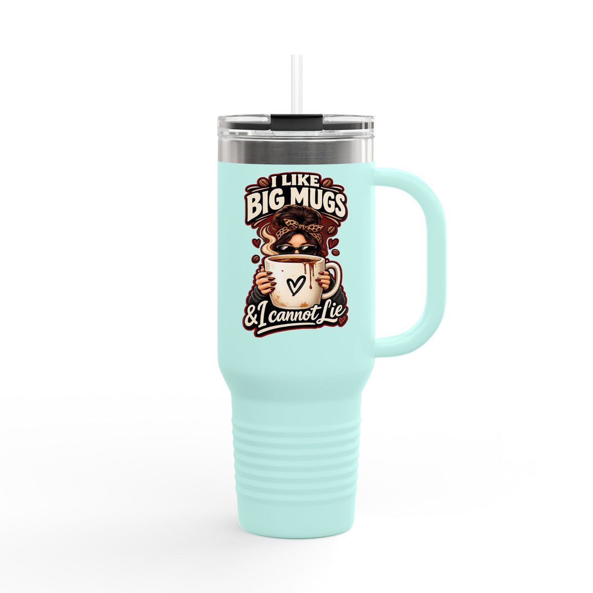 I Like Big Mugs & I Cannot Lie Travel Mug | 40oz Insulated Tumbler | 00's 90's Hip Hop Nostalgia