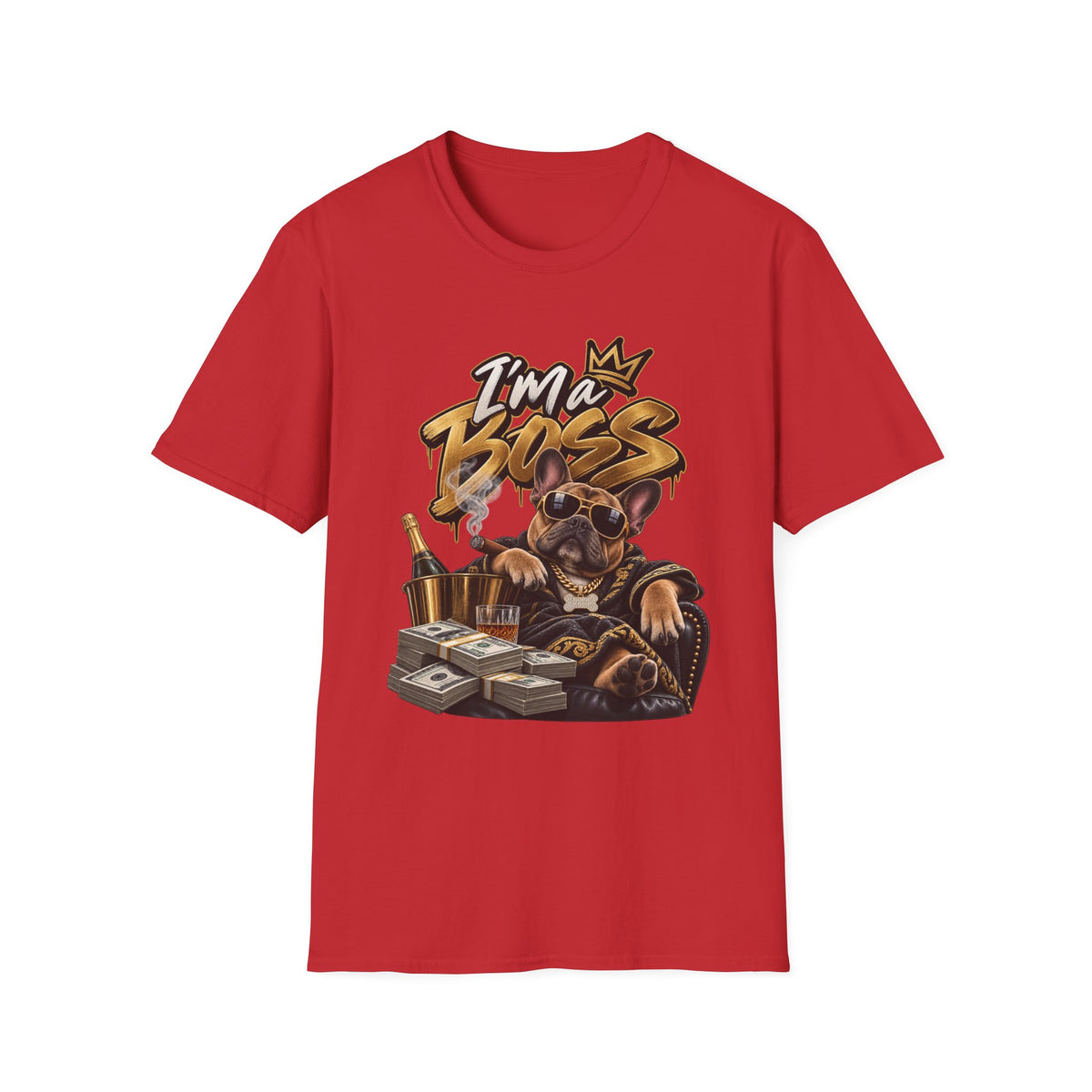 Im a Boss French Bulldog Graphic Tee | T-Shirt | 90s 00s Hip Hop Pop Culture Nostalgia