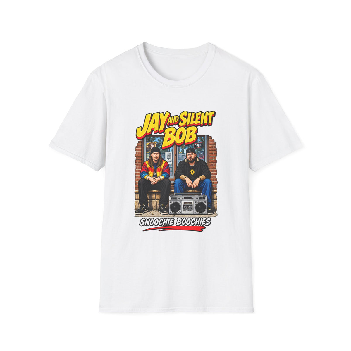 Jay and Silent Bob T-Shirt | Movie Logo Comic Poster Tee | 1990's 2000's Nostalgia Throwback