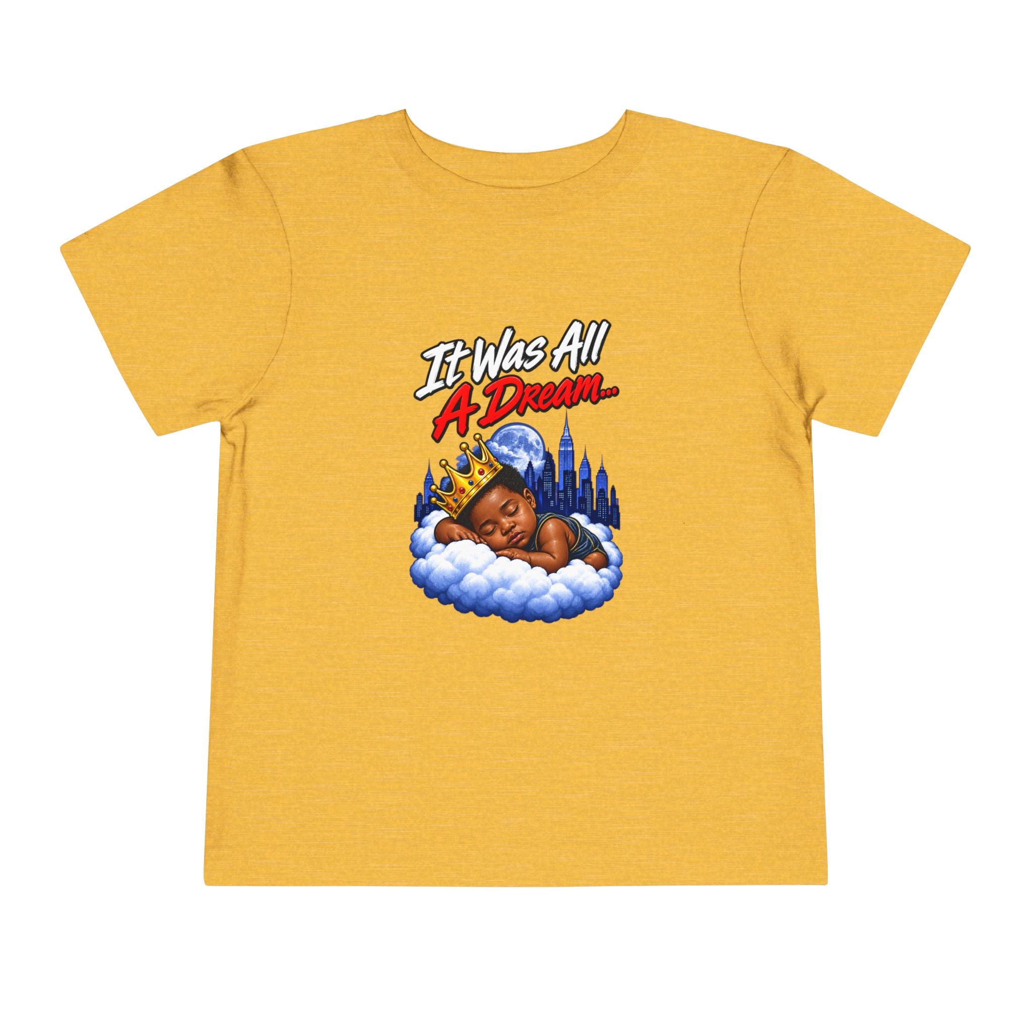 It Was All A Dream Biggie Toddler Tee | Sleeping Baby Prince Illustration