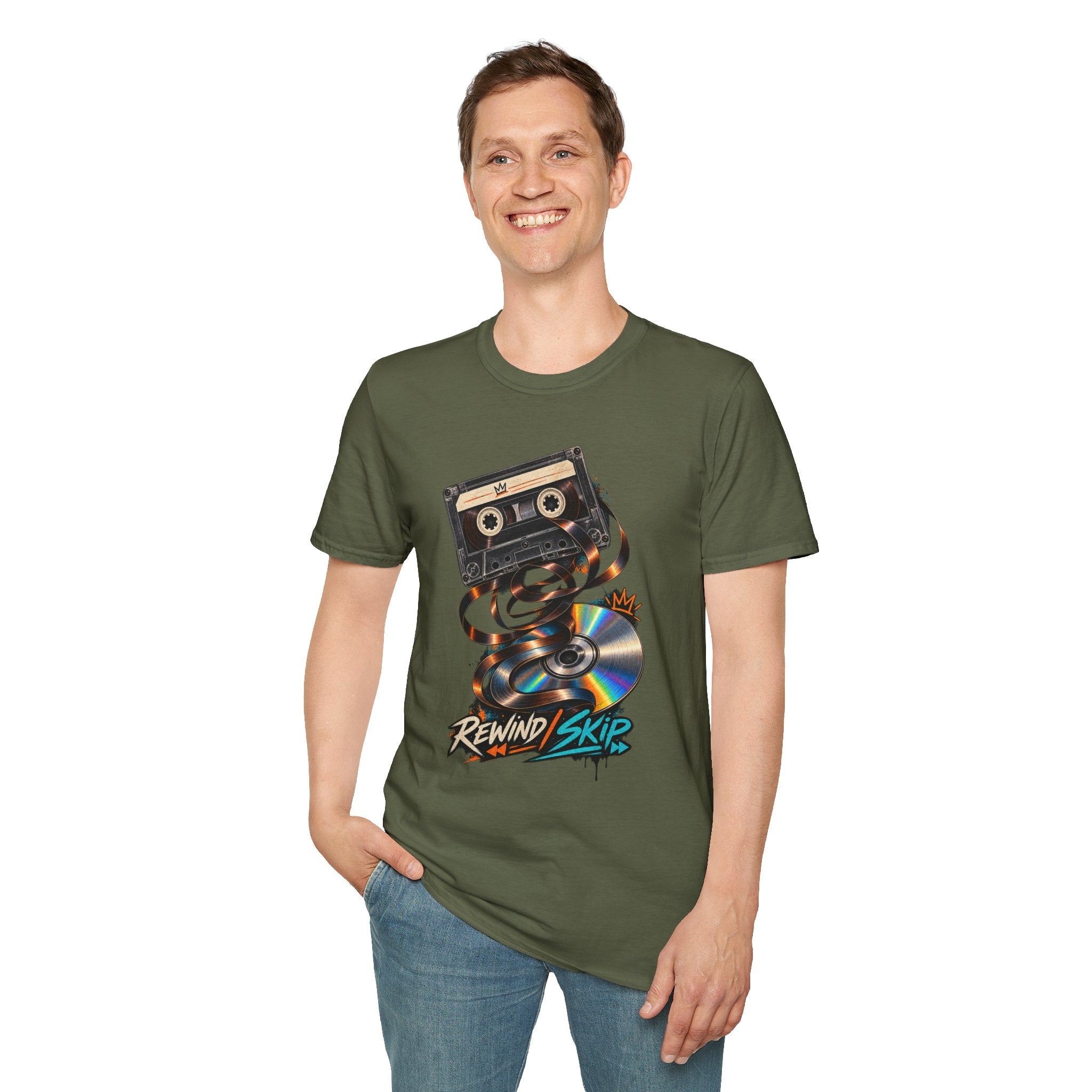 Cassette Tape Rewind Sk8er T-Shirt | Retro Mix Tape 90s Tape Art 1990's 2000's Nostalgia Throwback