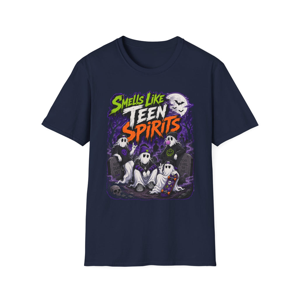 Smells Like Teen Spirits T-Shirt | Halloween Ghost Band Graphic | Hip Hop 1990's 2000's Nostalgia Throwback