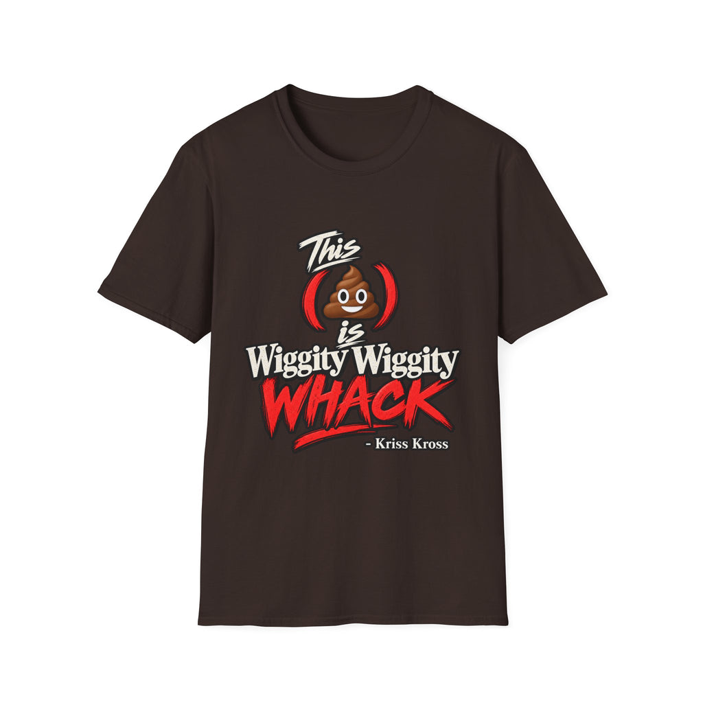 This Shit Is Wiggity Wiggity Whack T-Shirt | Funny Poop Emoji Graphic | 90s 00s Hip Hop Pop Culture Nostalgia Millennial Era