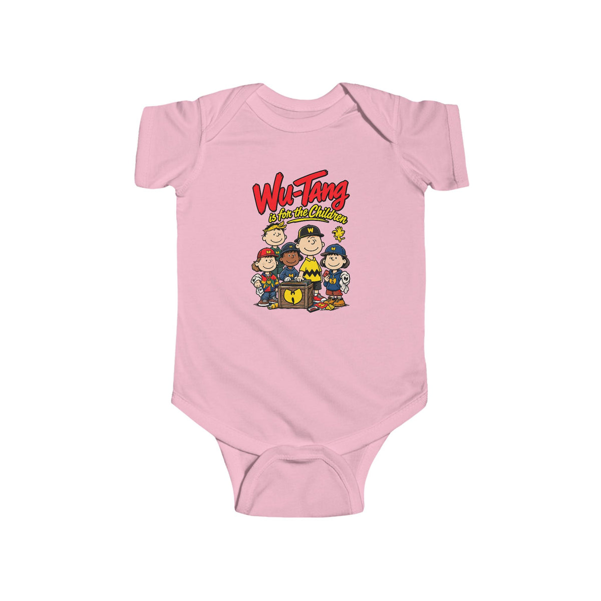 Wu-Tang For The Children Infant Bodysuit Onesie | Hip Hop Cartoon Baby Onesie | 90s 00s Hip Hop Nostalgia Millennial Era