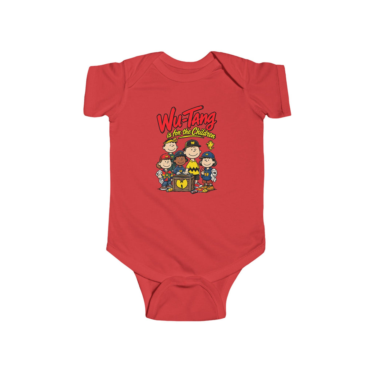 Wu-Tang For The Children Infant Bodysuit Onesie | Hip Hop Cartoon Baby Onesie | 90s 00s Hip Hop Nostalgia Millennial Era