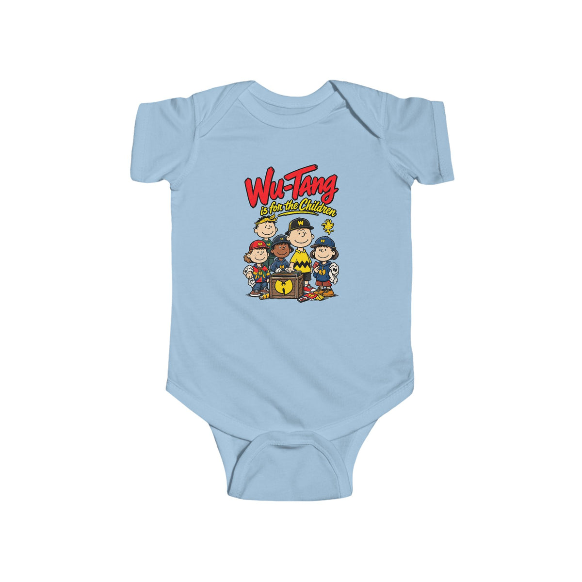 Wu-Tang For The Children Infant Bodysuit Onesie | Hip Hop Cartoon Baby Onesie | 90s 00s Hip Hop Nostalgia Millennial Era