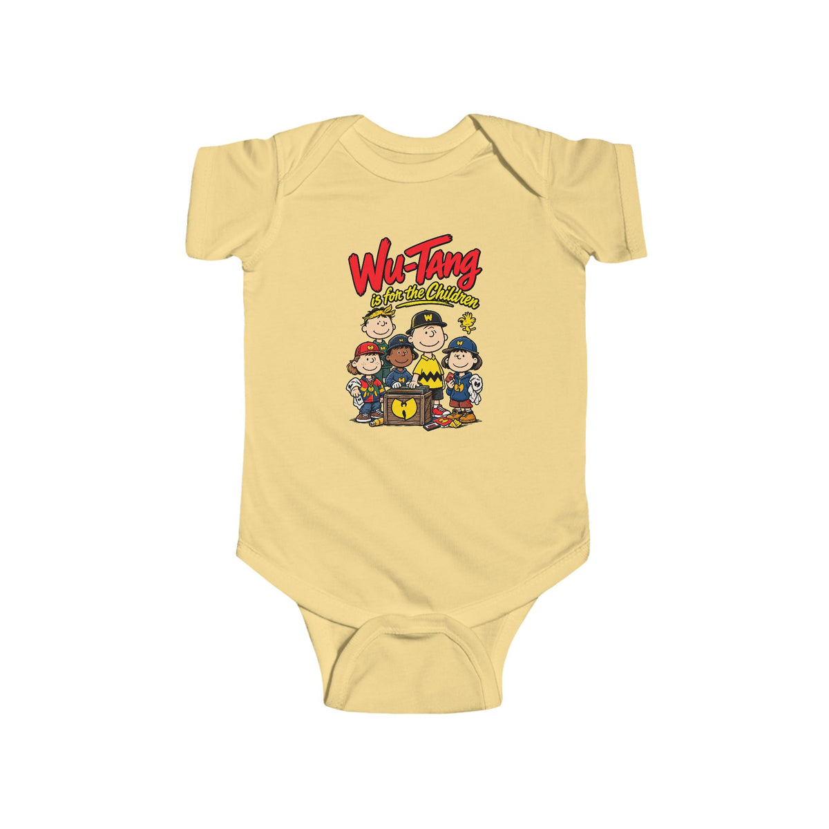 Wu-Tang For The Children Infant Bodysuit Onesie | Hip Hop Cartoon Baby Onesie | 90s 00s Hip Hop Nostalgia Millennial Era