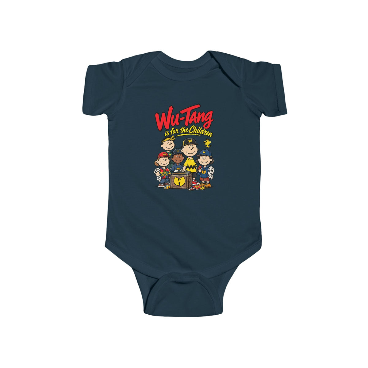 Wu-Tang For The Children Infant Bodysuit Onesie | Hip Hop Cartoon Baby Onesie | 90s 00s Hip Hop Nostalgia Millennial Era