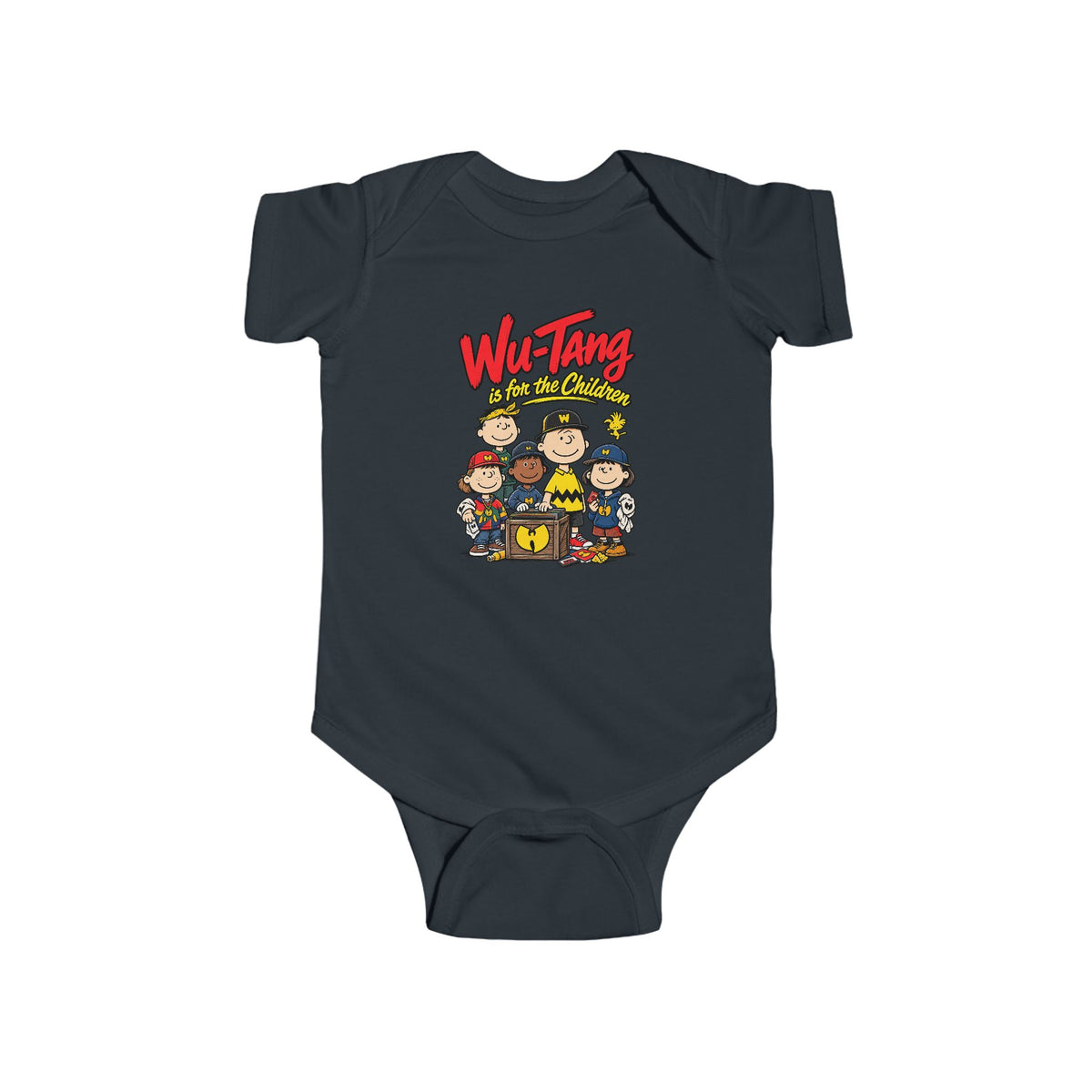 Wu-Tang For The Children Infant Bodysuit Onesie | Hip Hop Cartoon Baby Onesie | 90s 00s Hip Hop Nostalgia Millennial Era
