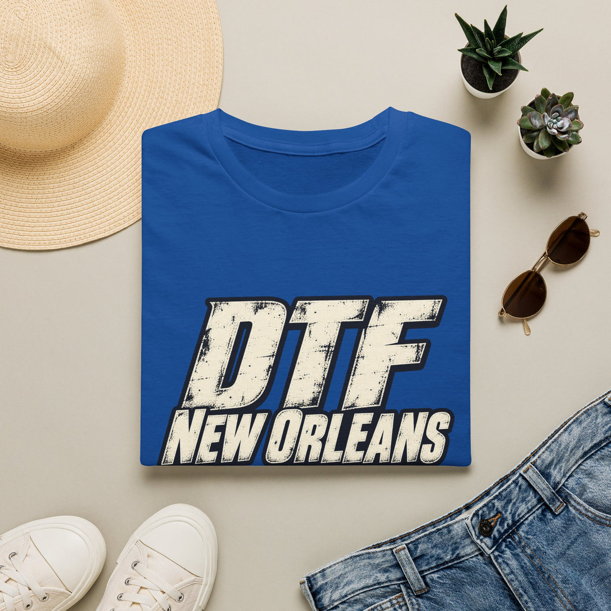 DTF New Orleans T-Shirt | Vintage Block Lettering, City Pride