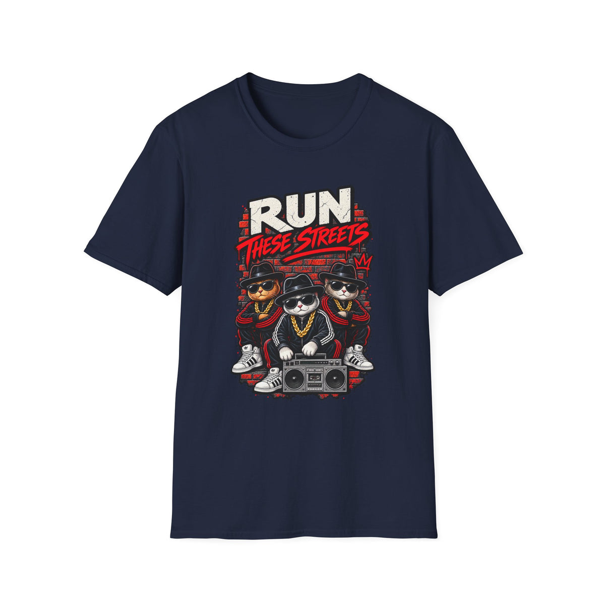 Run These Streets cats graphic T-Shirt | Hip Hop Cat Crew tee | 1990's 2000's Nostalgia Throwback
