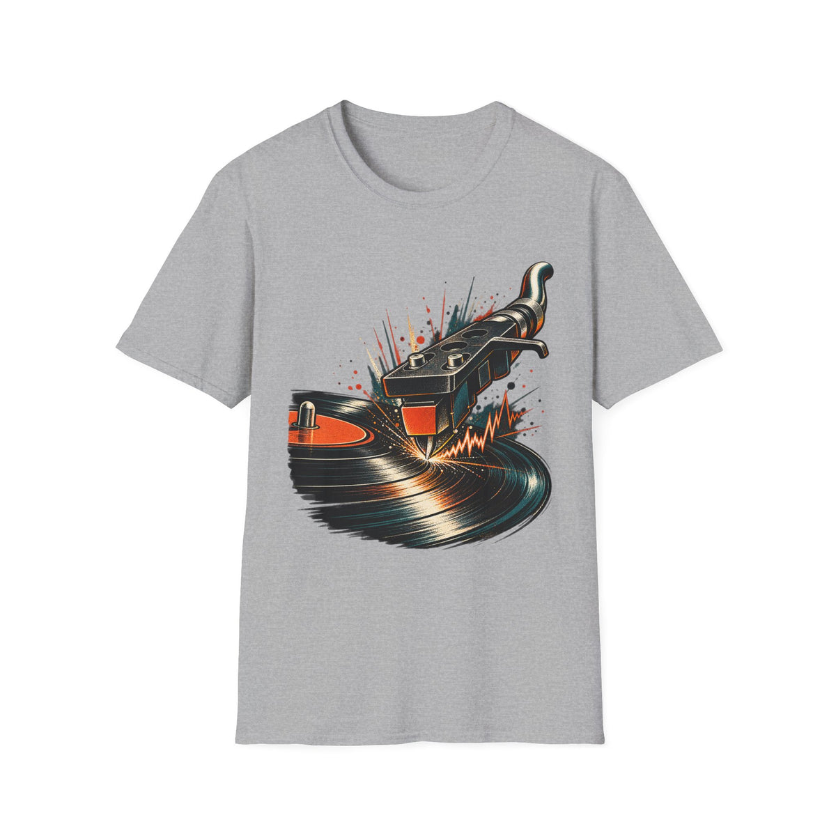 Vintage Turntable Tonearm T-Shirt | Vinyl Record Music Tee Hip Hop | 1990's 2000's Nostalgia Throwback