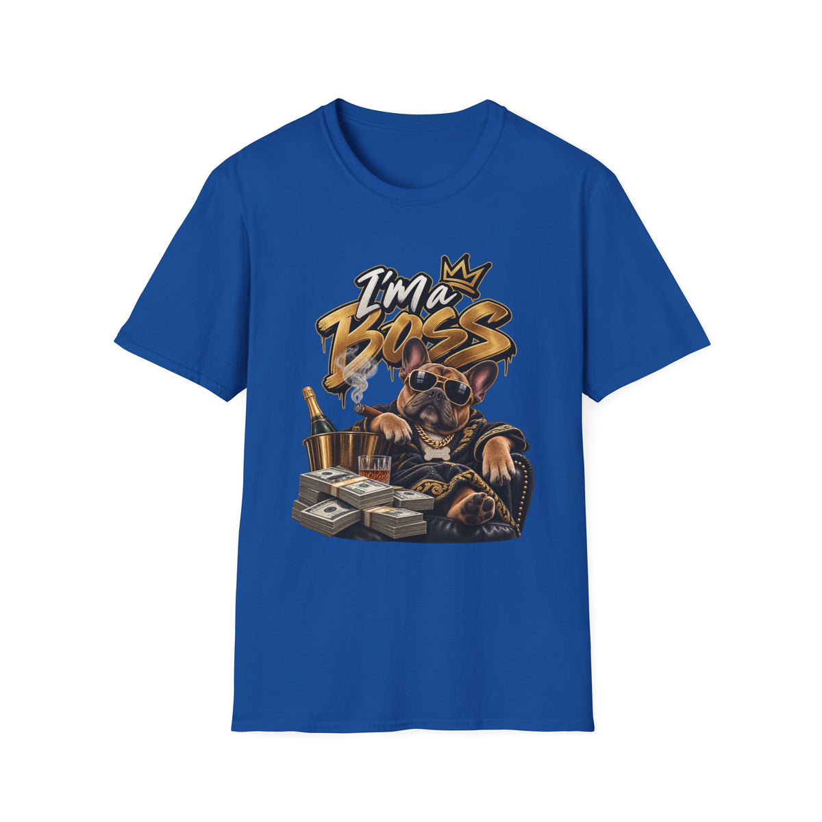 Im a Boss French Bulldog Graphic Tee | T-Shirt | 90s 00s Hip Hop Pop Culture Nostalgia
