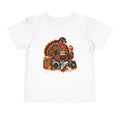 DJ Turkey Toddler Tee | Thanksgiving Turkey with Headphones, Records, Fall Leaves | 00s 90s Hip Hop