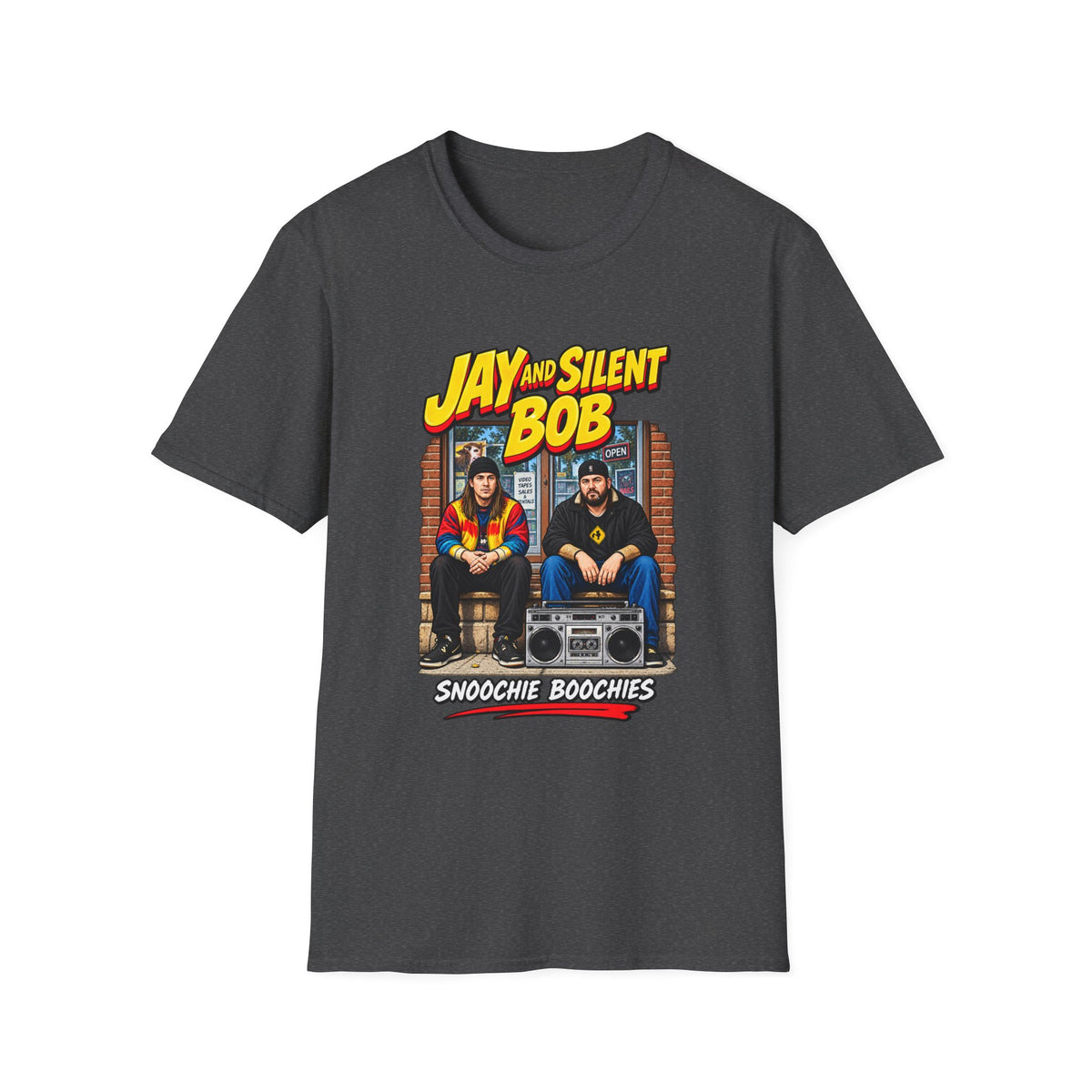 Jay and Silent Bob T-Shirt | Movie Logo Comic Poster Tee | 1990's 2000's Nostalgia Throwback