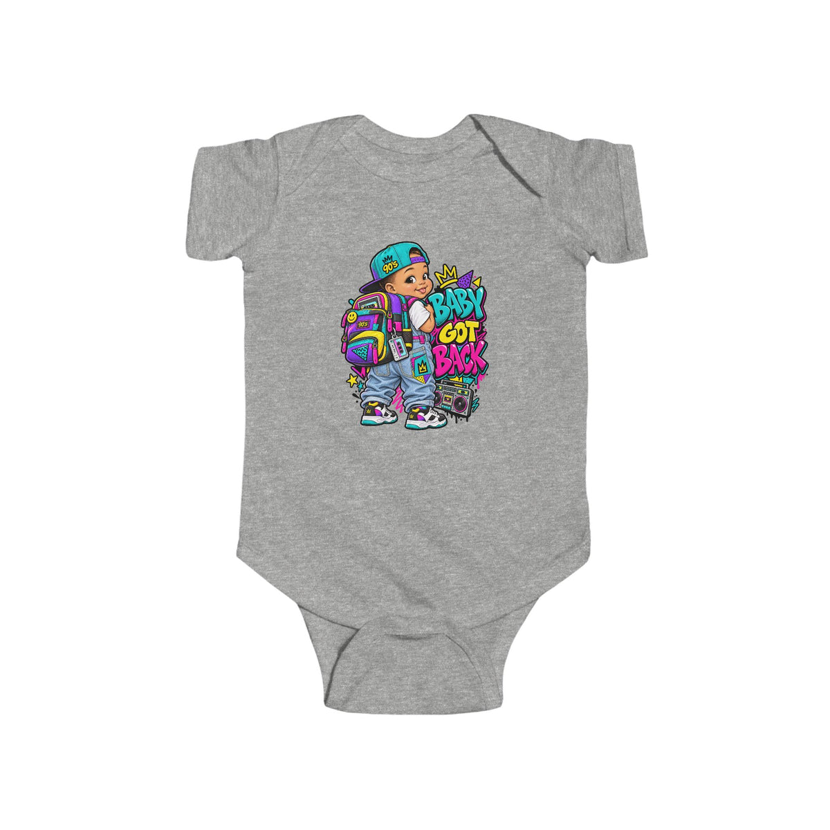 Retro Graffiti Kid Bodysuit | 90s Streetwear Baby Onesie | 90's 00's Hip Hop Pop Culture Nostalgia