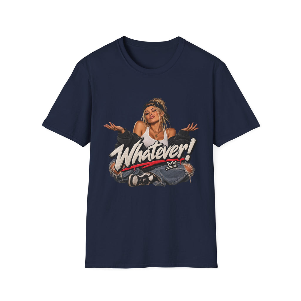Whatever Girl Graphic Tee | Retro Girl Illustration T-Shirt | 90's 00's Hip Hop Pop Culture Nostalgia