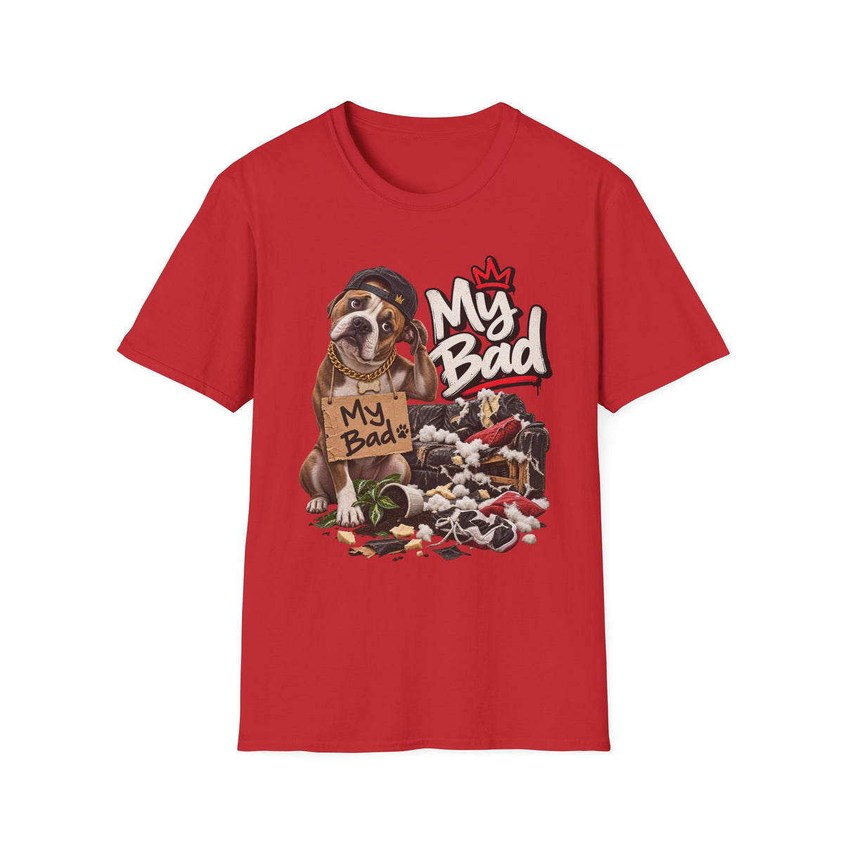 My Bad Puppy Graphic T-Shirt | Cute Dog Illustration | 90's 00's Hip Hop Pop Culture Nostalgia
