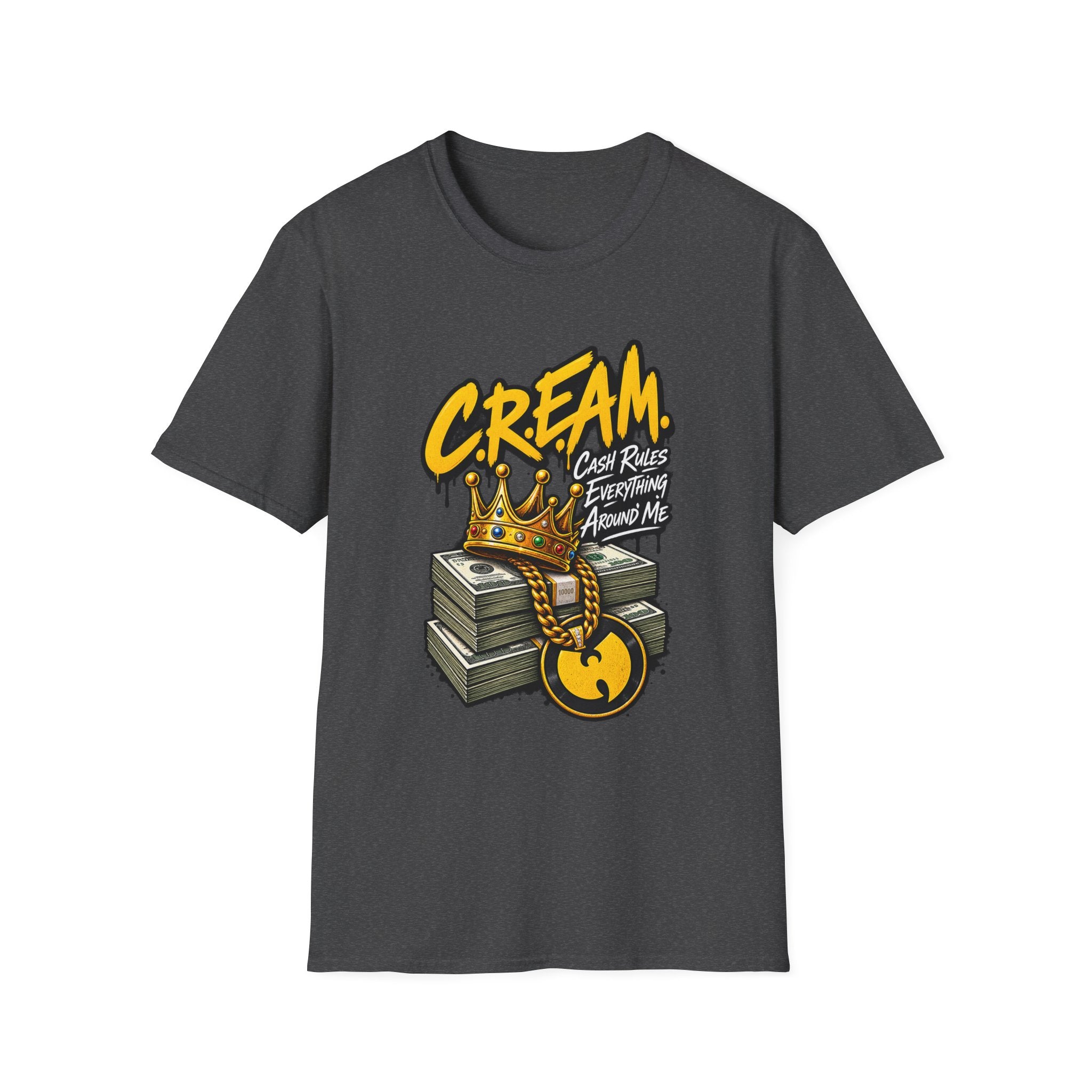 C.R.E.A.M. Cash Rules Everything Around Me T-Shirt | Hip Hop Graphic Tee | 1990's 2000's Nostalgia Throwback