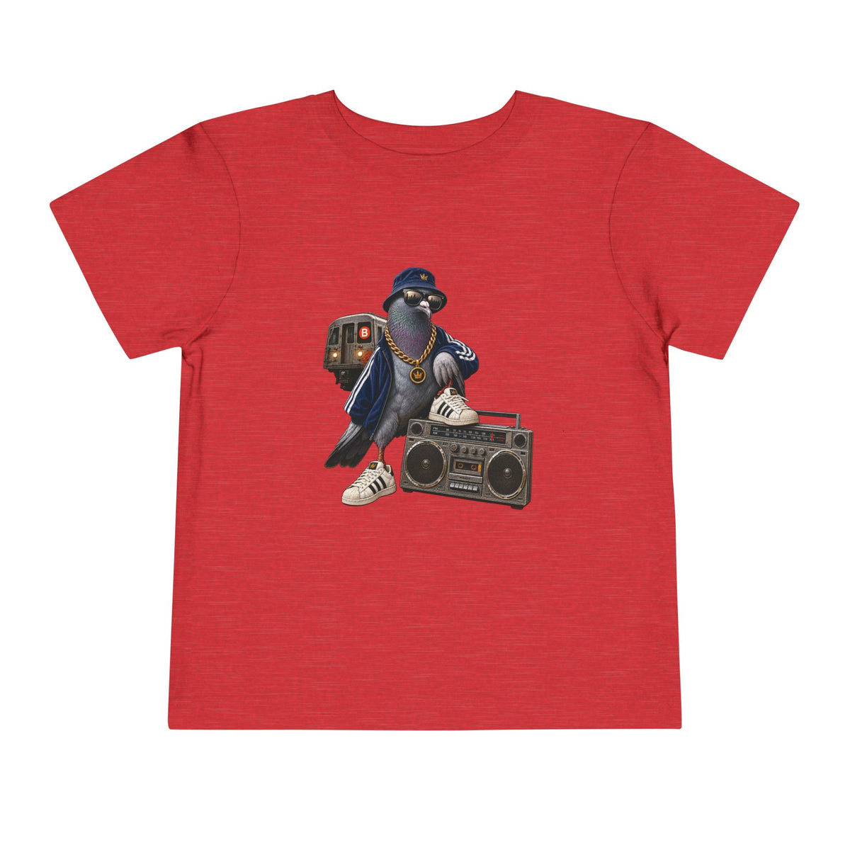 Cool Crow DJ boombox Toddler Tee | Hip Hop Bird Graphic