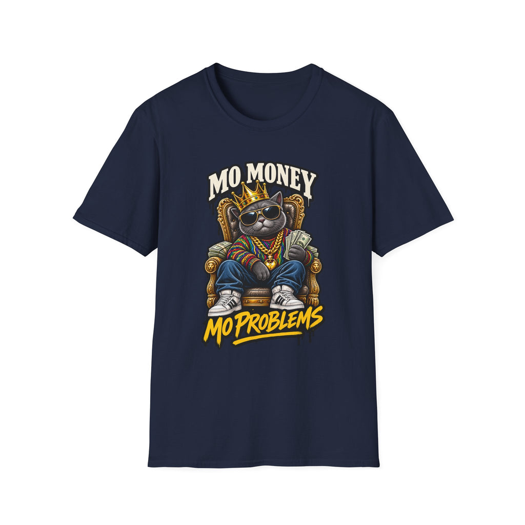 Mo Money Cat Mo Problems T-Shirt | Cat King Illustration | 1990's 2000's Nostalgia Throwback