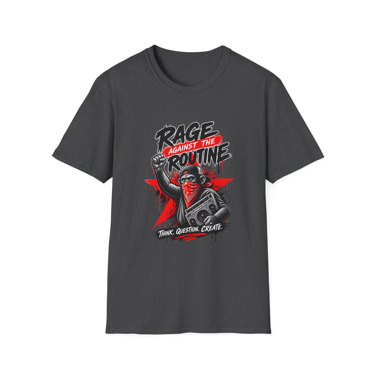 Rage Against the Routine T-Shirt | Protest Fist Graphic Tee | 1990's 2000's Nostalgia Throwback