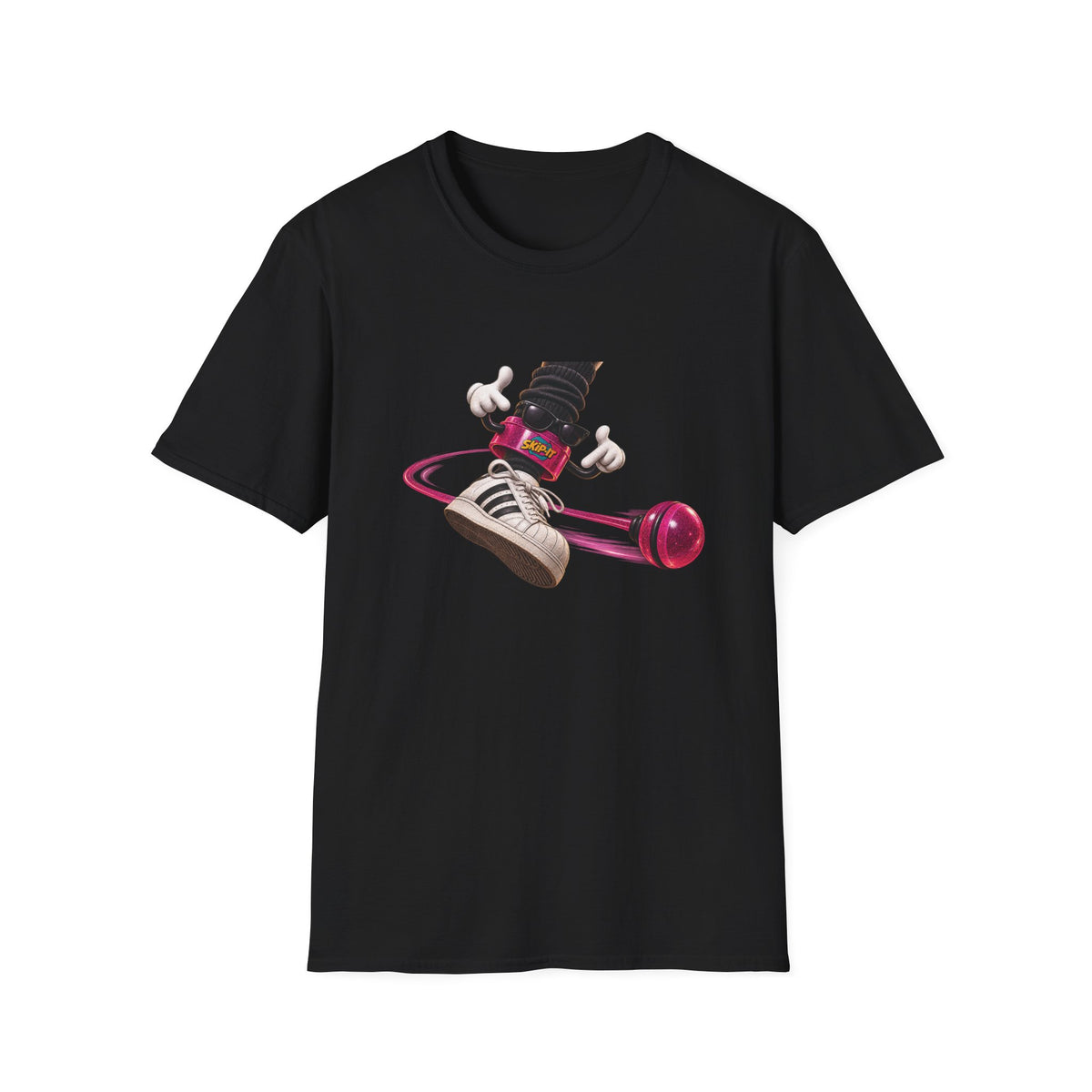Yo-Yo Skater Character T-Shirt | Retro Toy Illustration, Street Style Hip Hop | 1990's 2000's Nostalgia Throwback