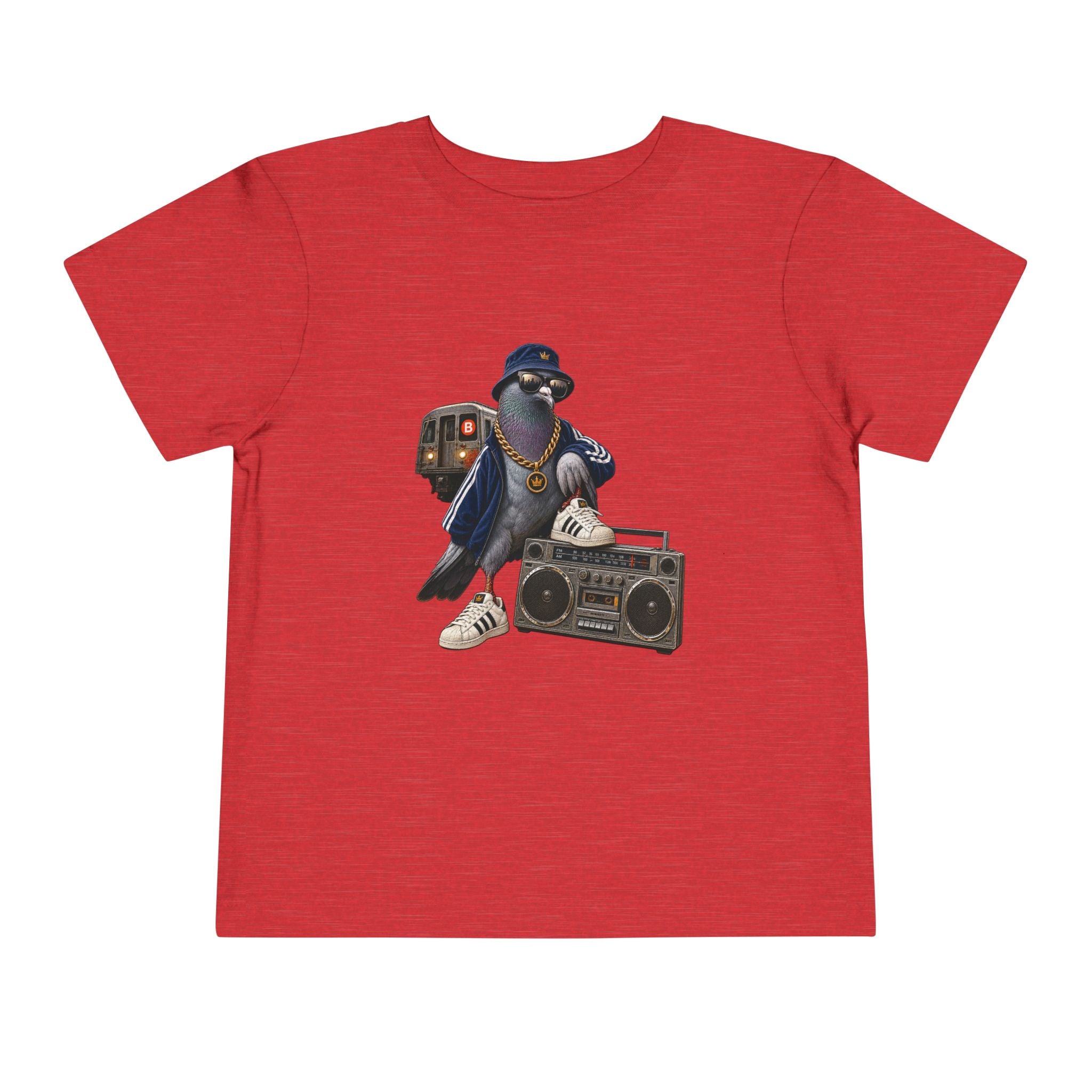 Cool Crow DJ boombox Toddler Tee | Hip Hop Bird Graphic
