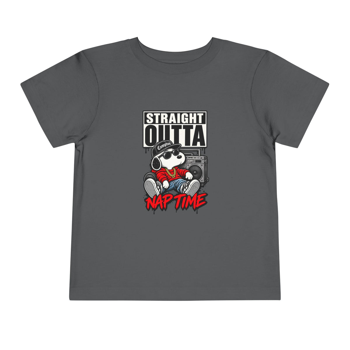 Straight Outta Nap Time Toddler Tee | Cool Hippo Cartoon Naptime Tee