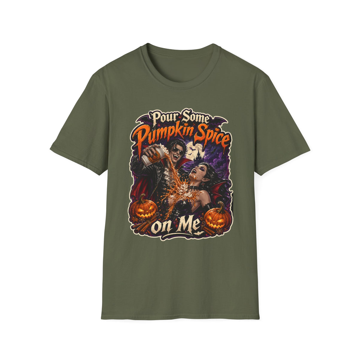 Pumpkin Spice Horror Pour Some Pumpkin Spice T-Shirt | Halloween | 1990's 2000's Nostalgia Throwback