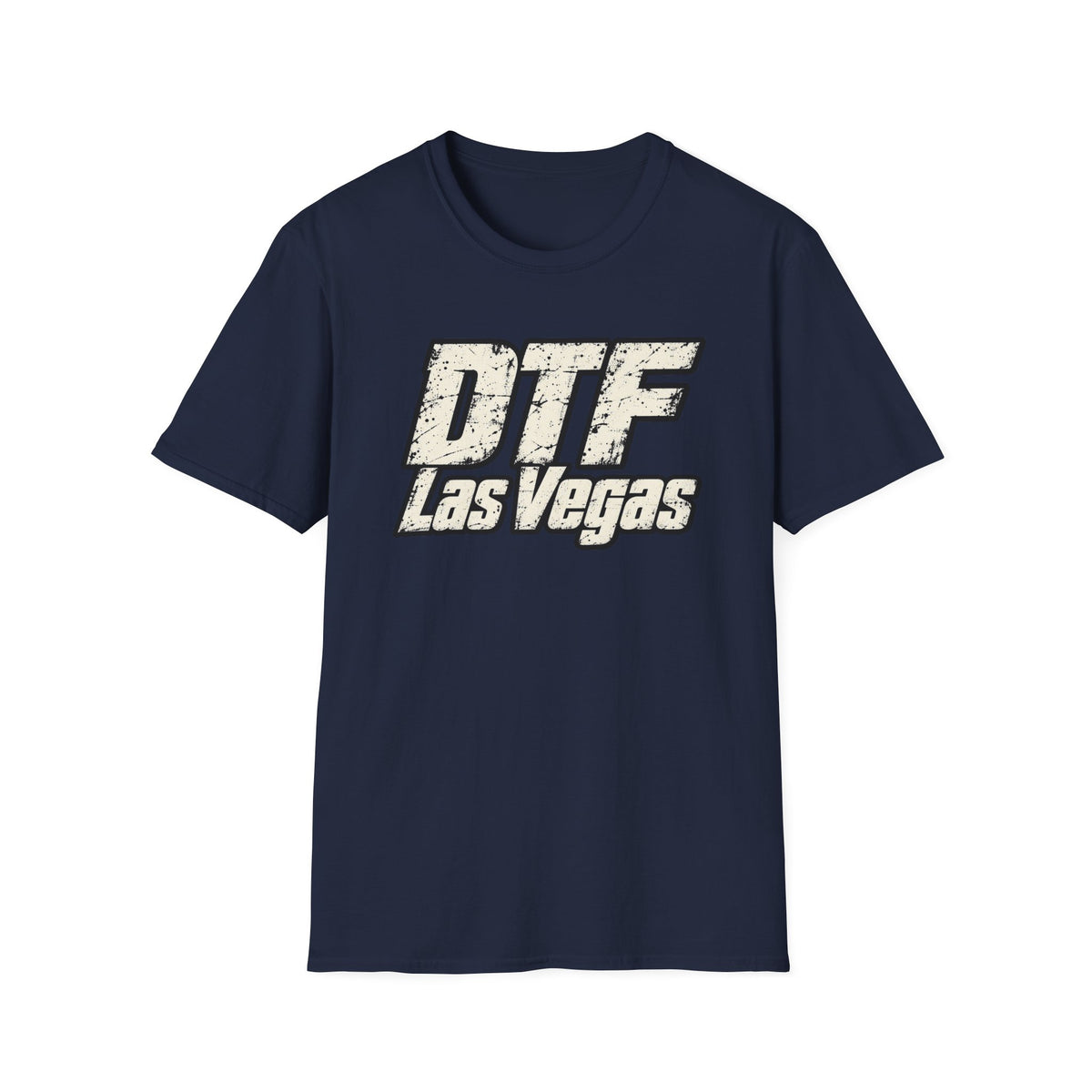 DTF Las Vegas T-Shirt | Vintage Bold Text Vegas Tee